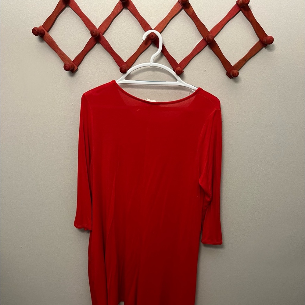 Altar’d State Bright Red Dress with Pockets - Picture 5 of 9